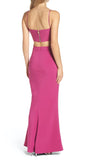 8 - maria bianca nero hot pink cutout gown