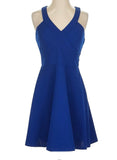 3 - crystal doll royal blue mesh mini dress
