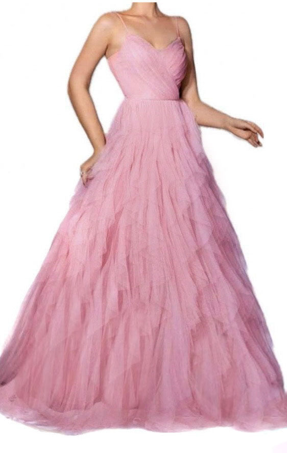 4 - ssb pink layered tulle ball gown
