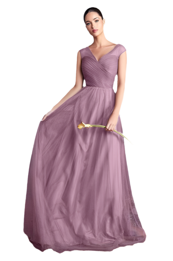 8 - la divine orchid pleated bodice tulle gown