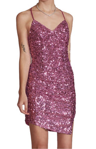 2 - jules & cleo purple sequin party dress