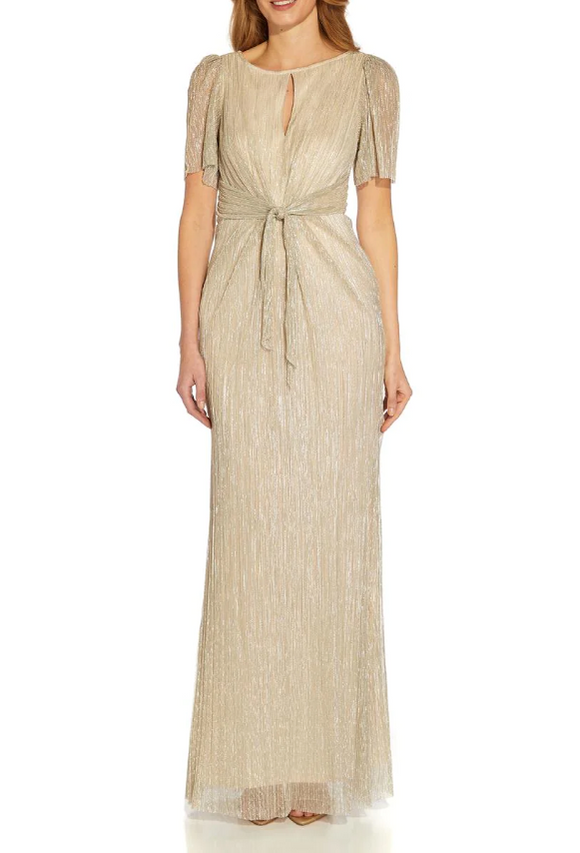 6 - adrianna papell champagne gathered metallic gown The SheShop (Birmingham) 6 - adrianna papell champagne gathered metallic gown The SheShop (Birmingham)