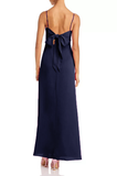 16 - aqua navy back bow gown