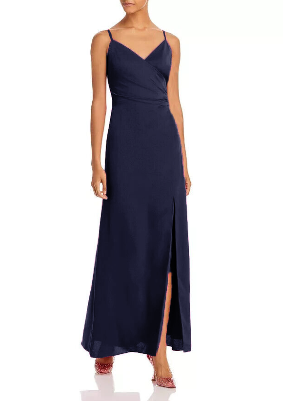 16 - aqua navy back bow gown