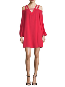 XXS - bcbgmaxazria red cold shoulder dress The SheShop (Birmingham) XXS - bcbgmaxazria red cold shoulder dress The SheShop (Birmingham)