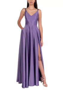 1 - b darlin purple satin ball gown