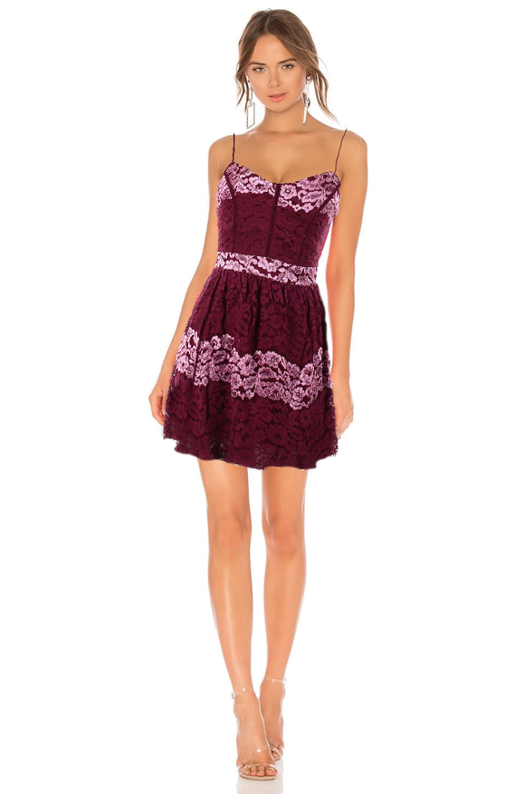 3 - b darlin red & pink lace dress