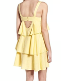 M - bp. yellow tiered sundress