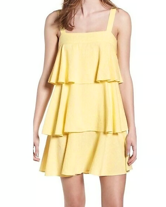 M - bp. yellow tiered sundress