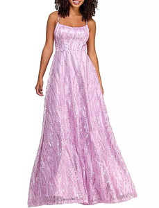 11 - city studio purple glitter ball gown