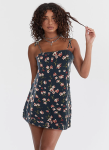 M - dee elly navy floral mini dress