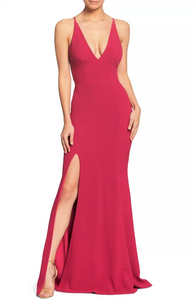 XXL - dress the population pink fitted gown