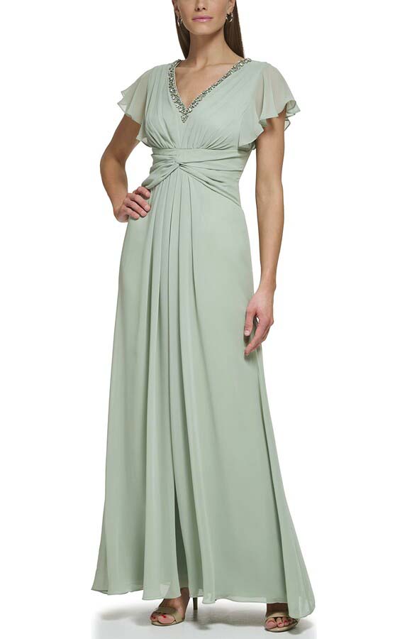 12 - eliza j sage embellished flutter sleeve gown The SheShop (Birmingham) 12 - eliza j sage embellished flutter sleeve gown The SheShop (Birmingham)