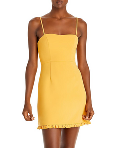 8 - french connection yellow square neck dress