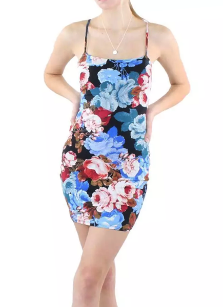 guess floral mini dress GUESS Floral Print Mini Dress Women