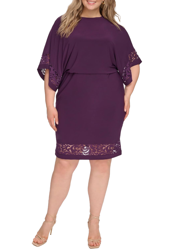 16W - jessica howard purple blouson dress