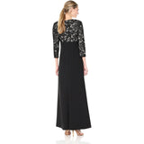 6 - js collections black lace bodice gown