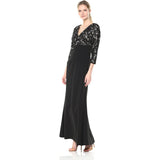 6 - js collections black lace bodice gown