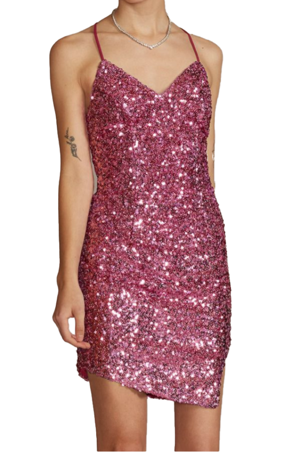 2 - jules & cleo pink sequin party dress – The SheShop (Birmingham)