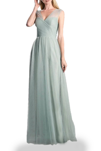 14 - la divine sage pleated bodice tulle gown