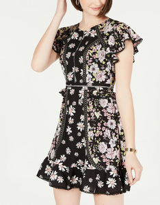 0 - laundry by shelli segal black embroidered floral dress