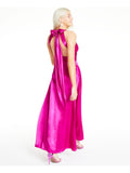 0 - morgan & co. hot pink halter gown