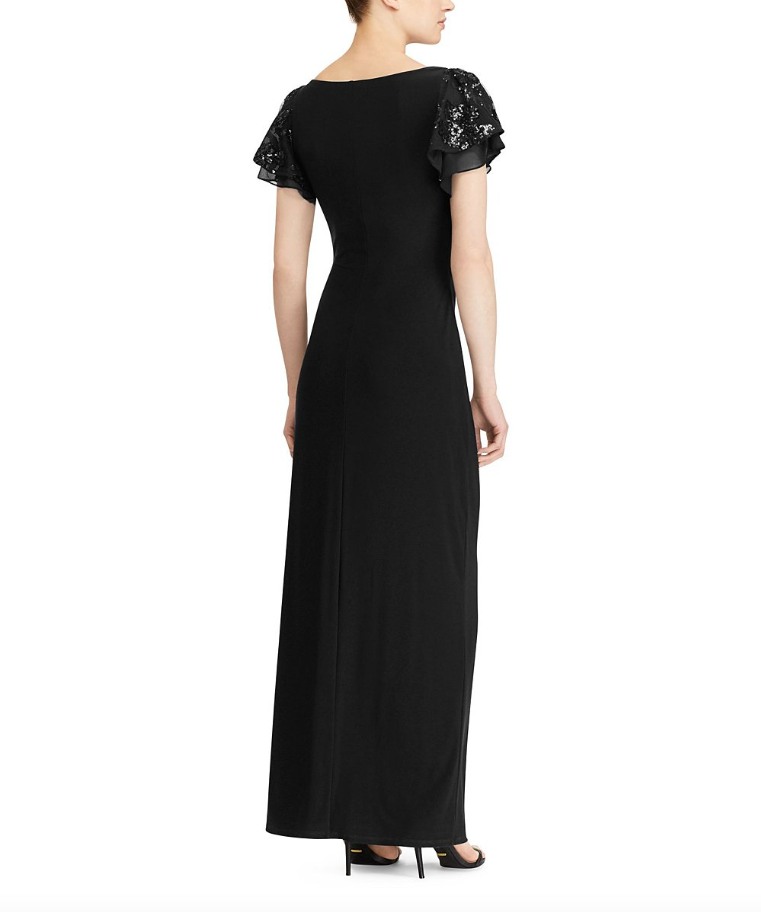 4 - ralph lauren black flutter cap sleeve gown  The SheShop (Birmingham)
