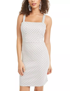 XXS - rosie harlow white geometric jacquard dress