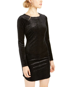 3 - sequin hearts black long sleeve glitter dress