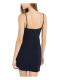 3 - sequin hearts navy faux wrap dress