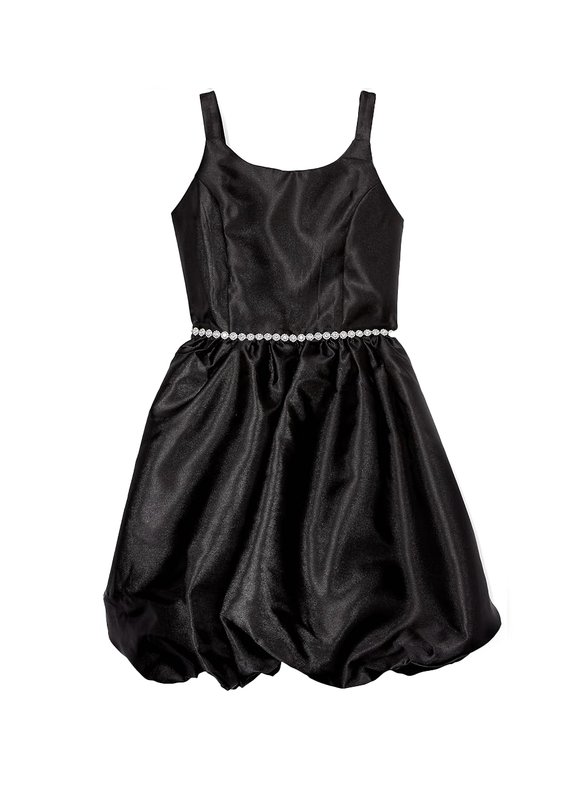XL (14/16 girls) - speechless girls black satin bubble dress