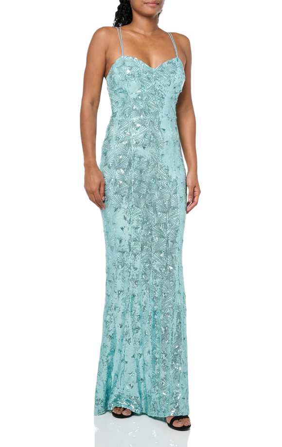 3 - speechless seafoam green sequin gown