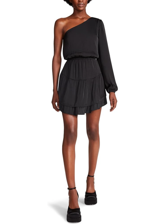 steve madden one shoulder dress Steve Madden Charlie One Shoulder Mini Dress With Scarf