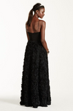 4 - aidan mattox black corset gown