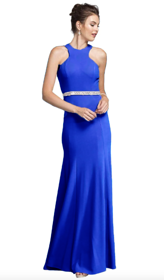 XL - aspeed blue halter mermaid gown