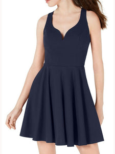 b. darlin sweetheart navy fit & flare dress