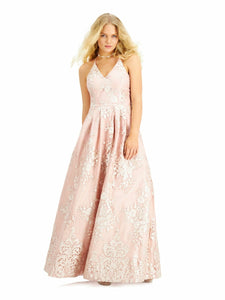 9 - bcx blush gown with lace overlay
