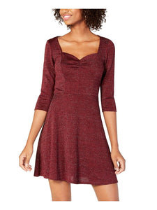 XS- bebop burgundy glitter party dress