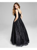 15 - blondie nites black glitter ball gown