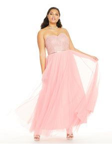 16W - city studio pink strapless sweetheart ball gown