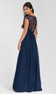 4 - hayley paige chiffon & lace-back dress