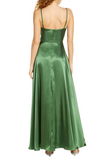 5 - morgan & co. green satin gown