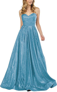 8 - ssb blue strapless glitter ball gown
